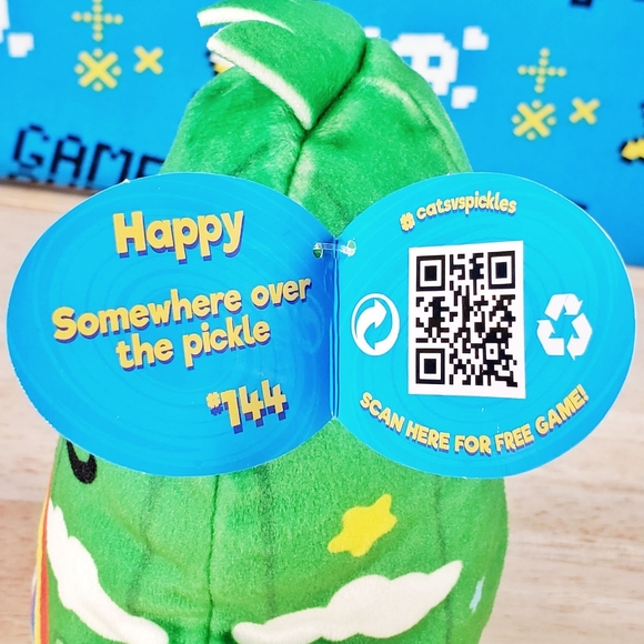 Cepia Cats Vs Pickles HAPPY 6" [ 144 ] 2021 UltraSoft Stuffed Pickle Plush - Picture 11 of 12
